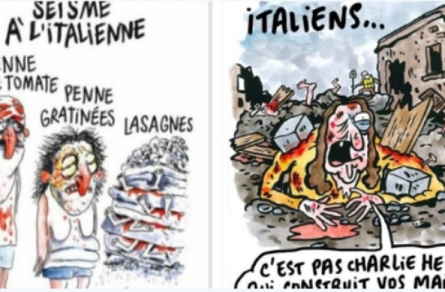 Revista Charlie Hebdo, data in judecata de Consiliul local din Amatrice, pentru caricaturi ofensatoare