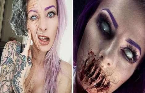 Aceasta artista creeaza machiaje de-a dreptul infricosatoare
