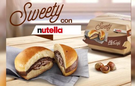 McDonald&#39;s a lansat burgerul cu Nutella in Italia