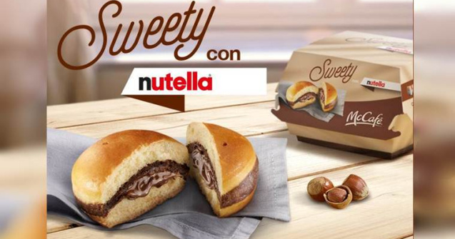 McDonald&#39;s a lansat burgerul cu Nutella in Italia