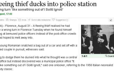 Un hot s-a ascuns, din greseala, intr-o sectie de politie