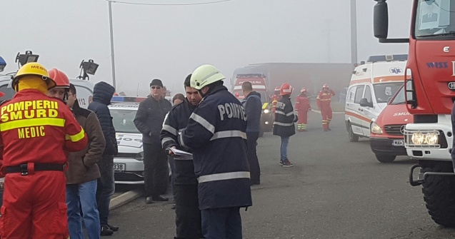 Accident cu 17 masini pe A2, la iesirea catre centura Capitalei