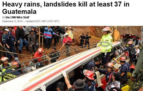  Video  Alunecarile de teren din Guatemala fac victime