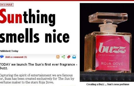 Tabloidul The Sun isi lanseaza propriul parfum
