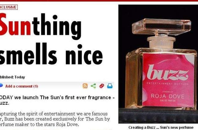 Tabloidul The Sun isi lanseaza propriul parfum