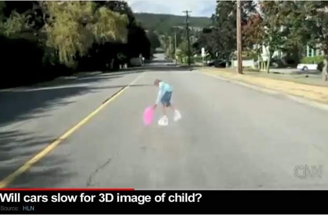 [VIDEO] Imaginile 3D ii fac pe soferi mai precauti?