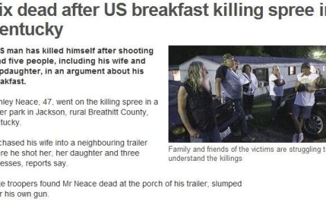 A ucis 5 persoane, pentru ca nu i-a placut micul dejun