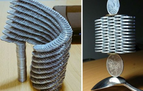Impresionant: acest artist realizeaza sculpturi deosebite din monede