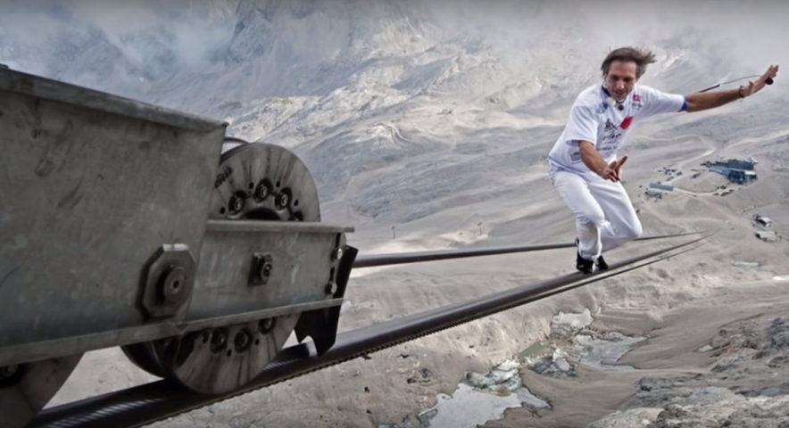 Mers pe cablu la cea mai mare inaltime