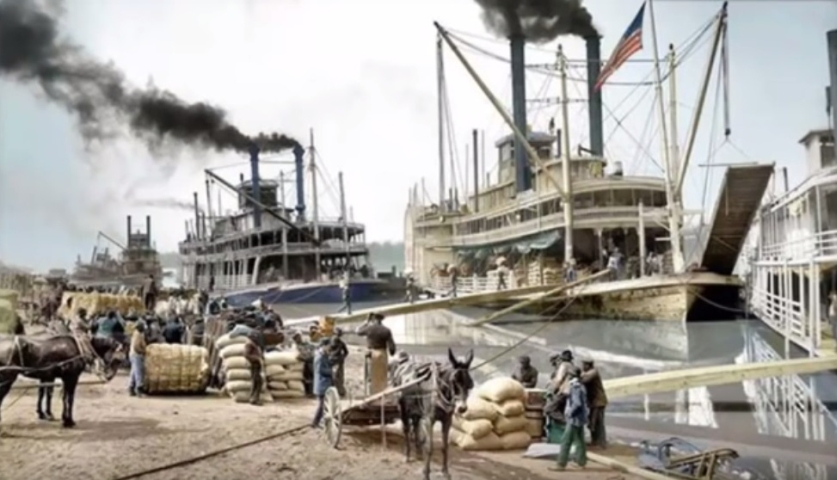 Vapoare pe raul Mississippi, 1907