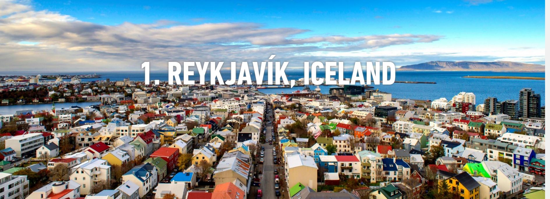 1. Reykjavik, Islanda
