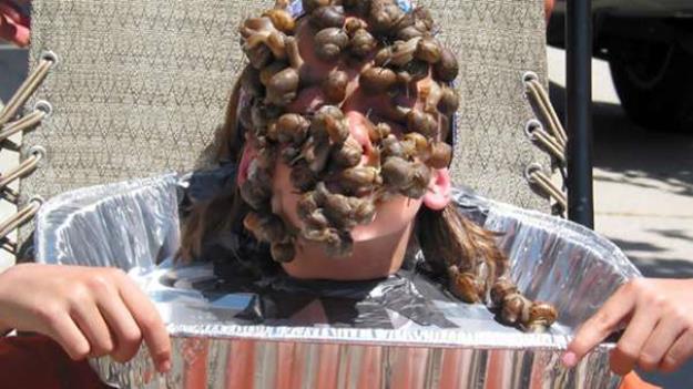 5. Cei mai multi melci pe fata