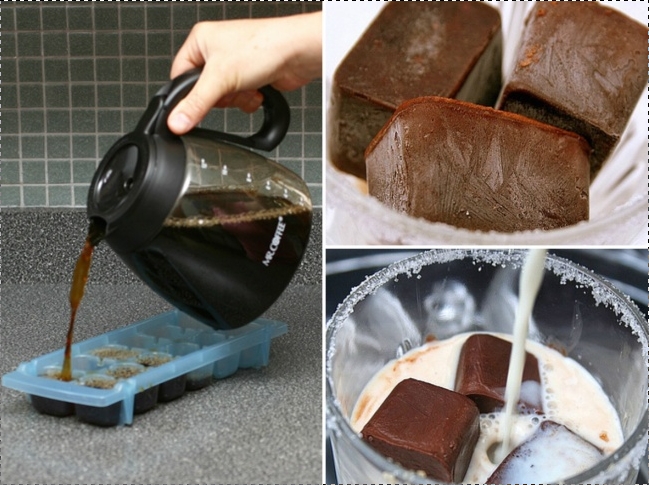 Cuburi de gheata din cafea