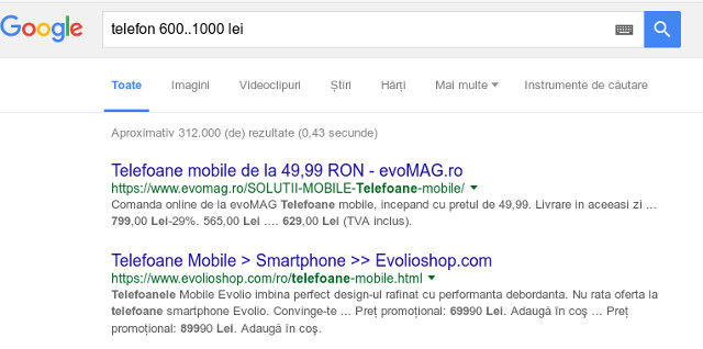 Foloseste ".." pentru a reduce cautarea