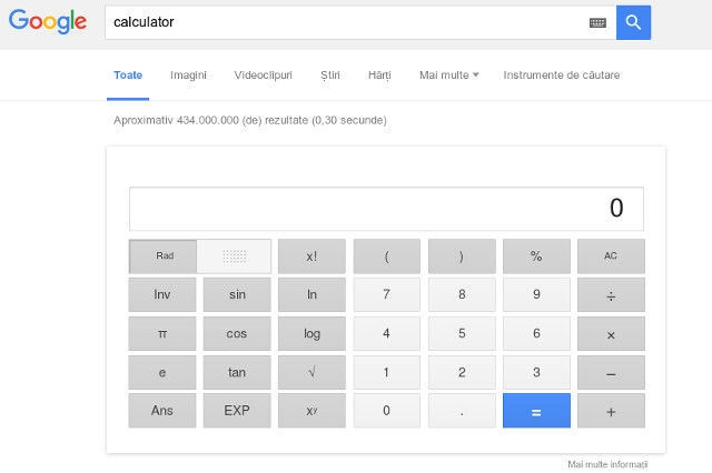 Folositi calculatorul direct din motorul de cautare