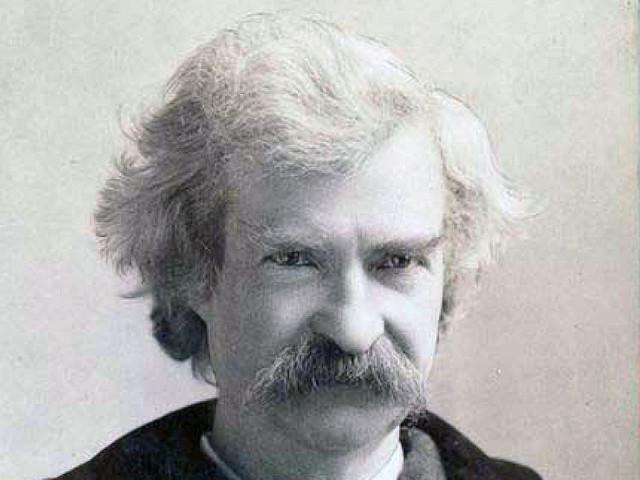Mark Twain a trait cat cometa Halley