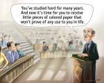 Ce le-ar spune profesorul studentilor, la sfarsitul anilor de studii