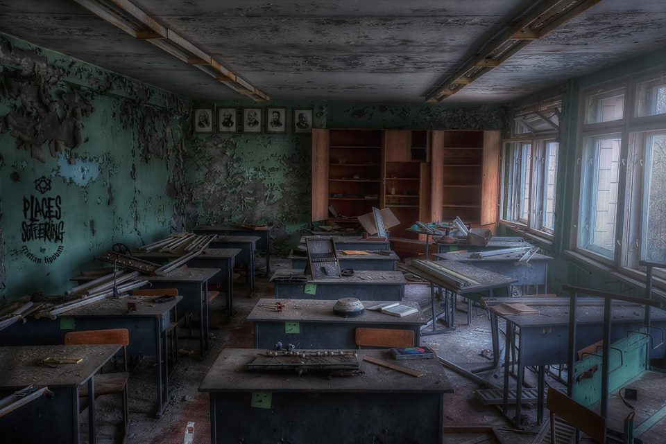 Sala de clasa din Cernobil