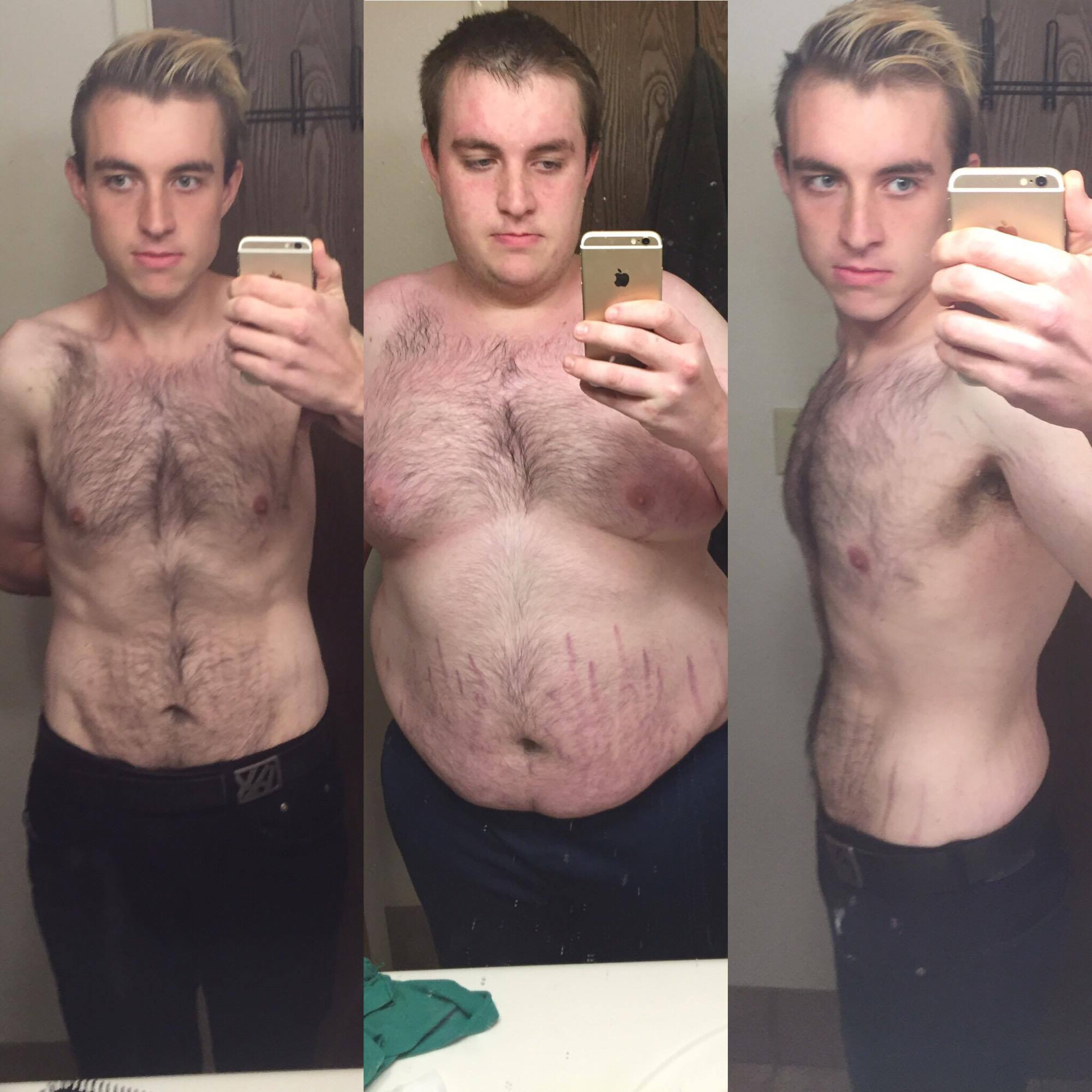 In 11 luni, a slabit jumatate din greutatea sa, avand acum 77 de kilograme