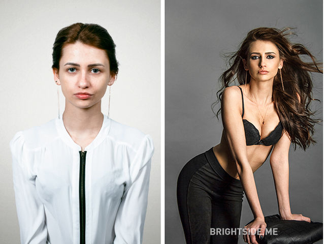 Persoane banale, transformate complet prin machiaj