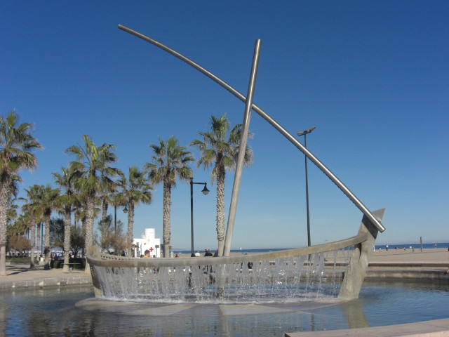 Water Boat Fountain, Valencia, Spain
