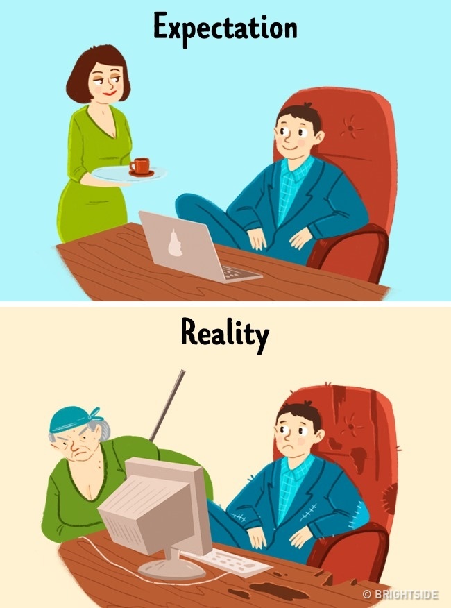 Locul de munca nu seamana cu ce vezi la interviu