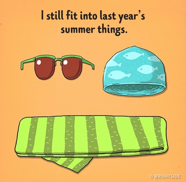 Te consoleaza gandul ca inca iti mai vin lucrurile din anii trecuti? Daca este vorba de lucrurile din imagine, inseamna ca ai nevoie de o dieta