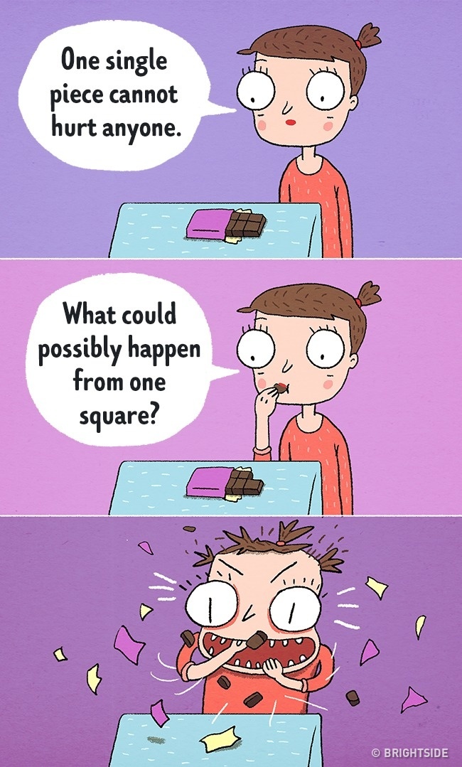 O mica bucata de ciocolata nu a omorat pe nimeni, nu?