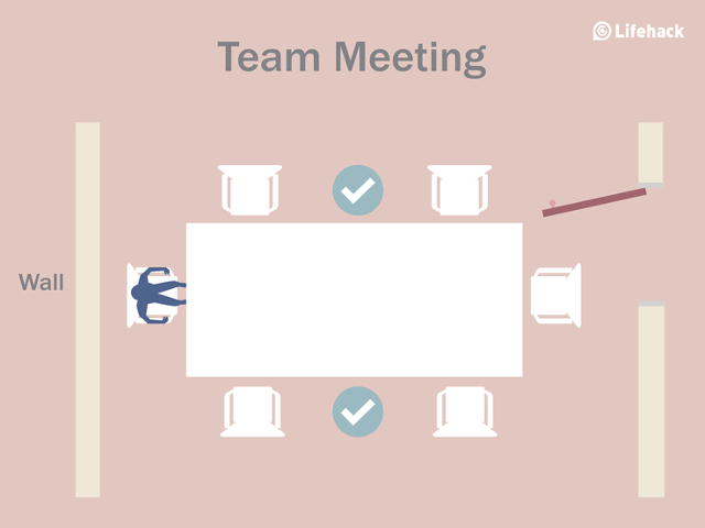 Daca locul din capul mesei este ocupat, alege locul din mijloc