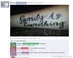 "Familia e totul", scris complet gresit