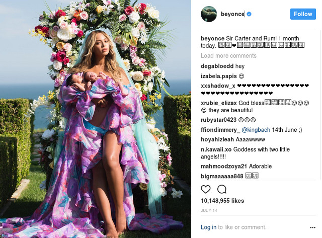 Beyonce, prima imagine cu gemenii ei