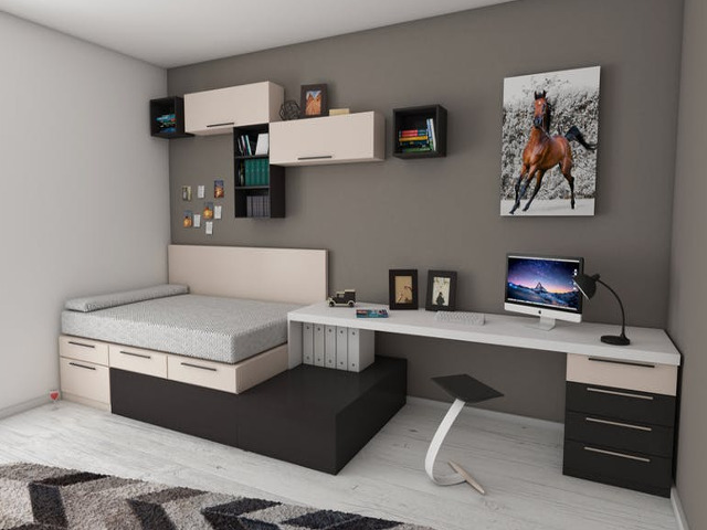 Alege etajere suspendate in loc de noptiere