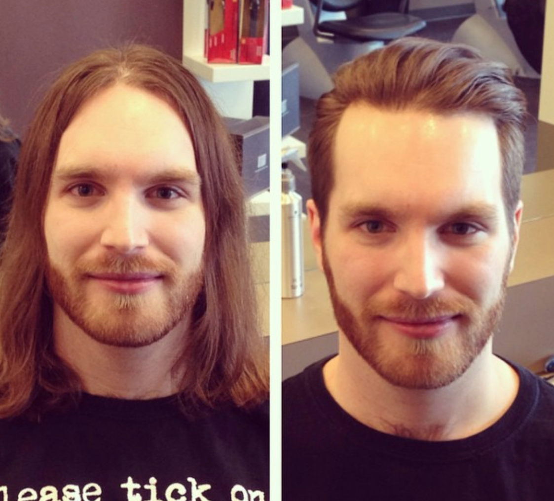 Inainte si dupa vizita la frizer