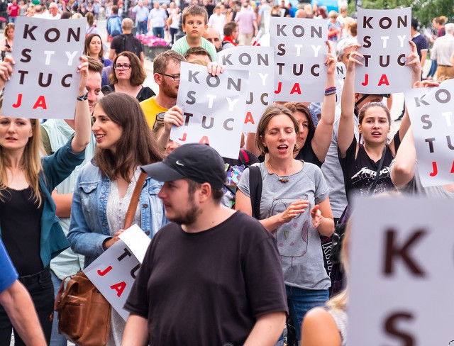 Protest in Polonia