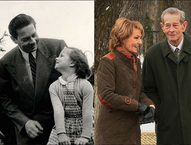 Regele Mihai și Principesa Moștenitoare Margareta, în anul 1954 și în anul 2012