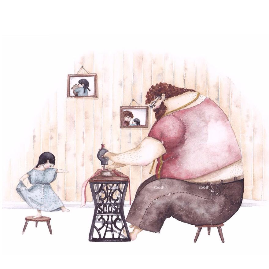 Tatal invata lucruri noi, alaturi de fiica lui