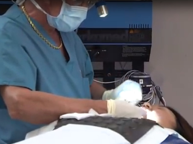 Aplicarea unei tesaturi pe limba