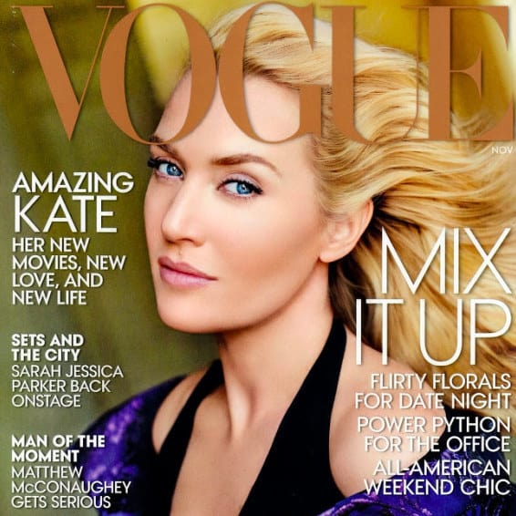 Kate Winslet, de nerecunoscut pe coperta Vogue