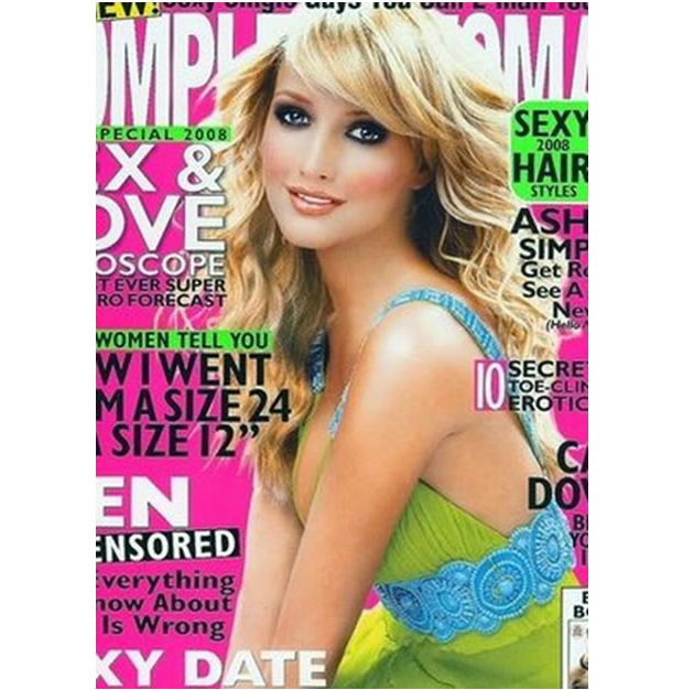 Ashlee Simpson a fost atat de modificata pe coperta revistei Complete Woman, incat pare o papusa Barbie