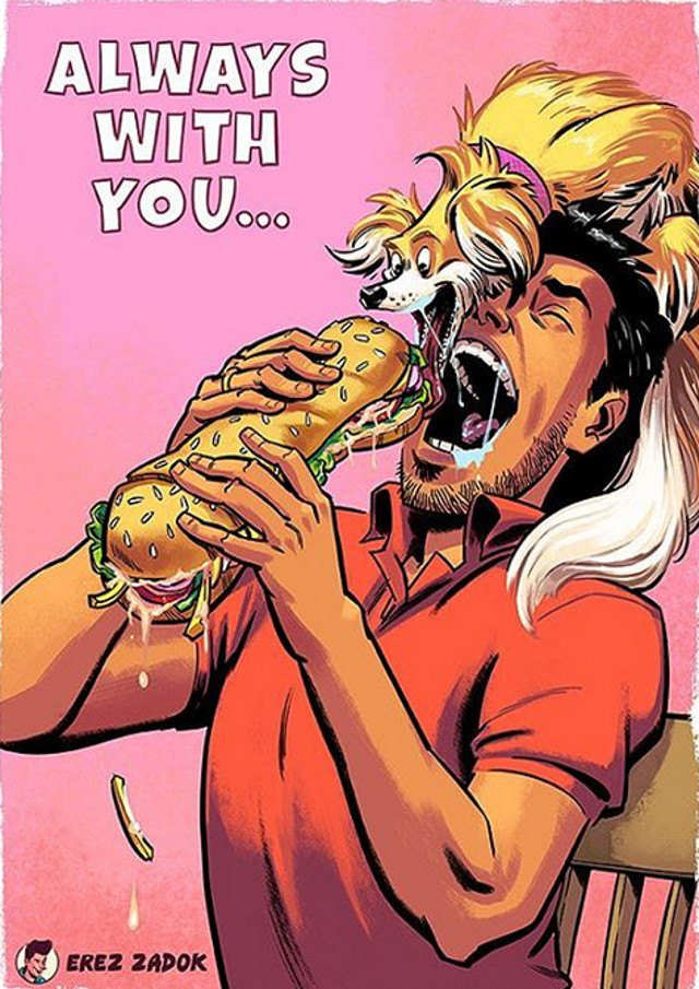 Nu poti manca nimic fara sa imparti cu el