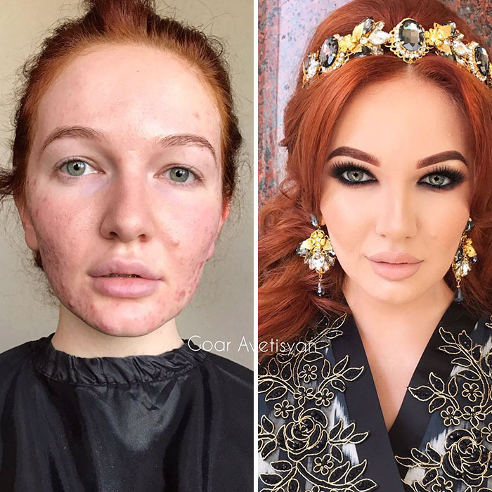 10+ transformari surprinzatoare ale unor femei obisnuite, dupa ce s-au lasat pe mainile unui talentat make-up artist
