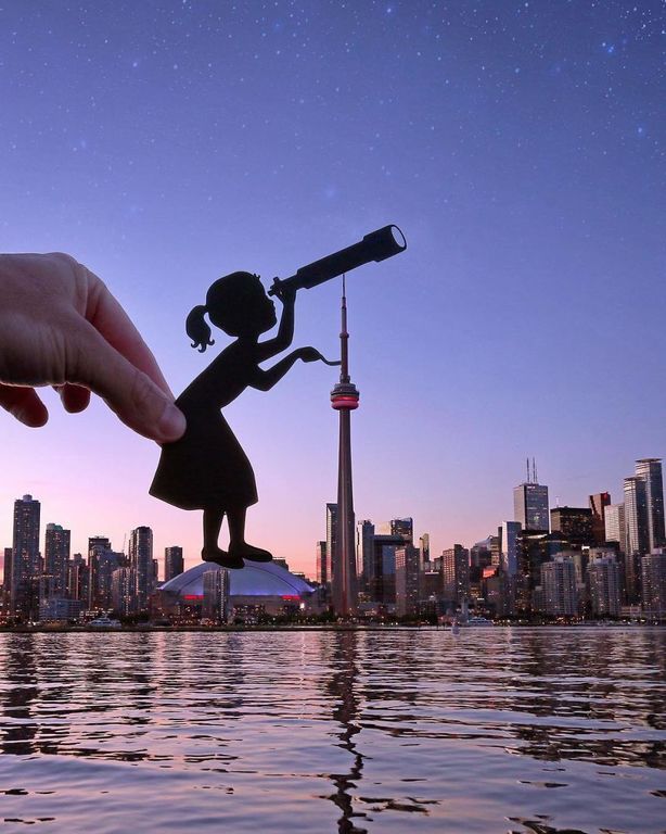 Peisaje banale transformate cu o bucatica de hartie