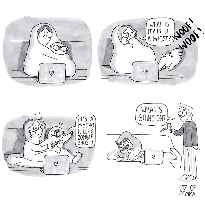 Cainii se sperie, uneori, chiar si de stapanii lor