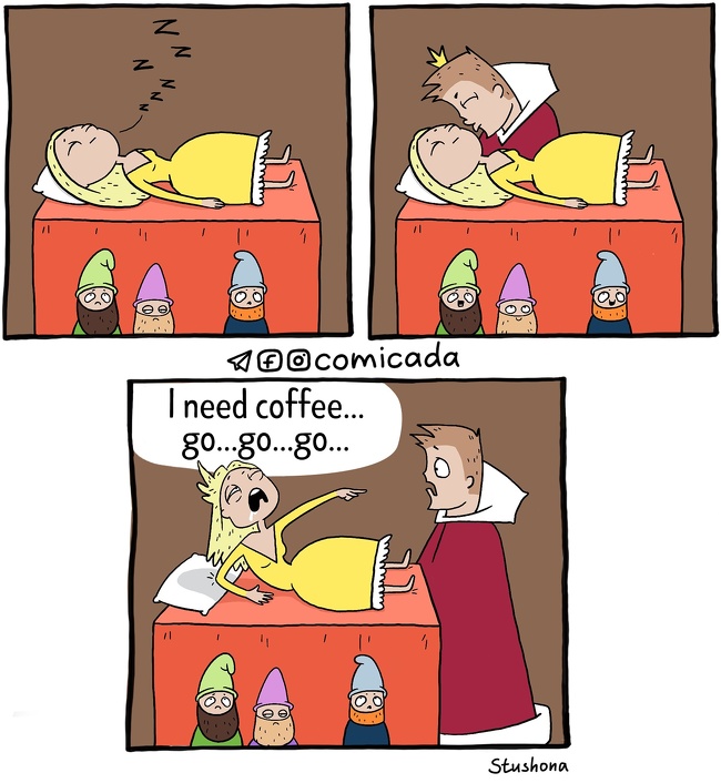 Nu e nevoie de un print pentru a trezi o fata, ci de o cafea