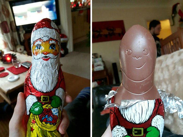 Nu prea seamana cu Mos Craciun...