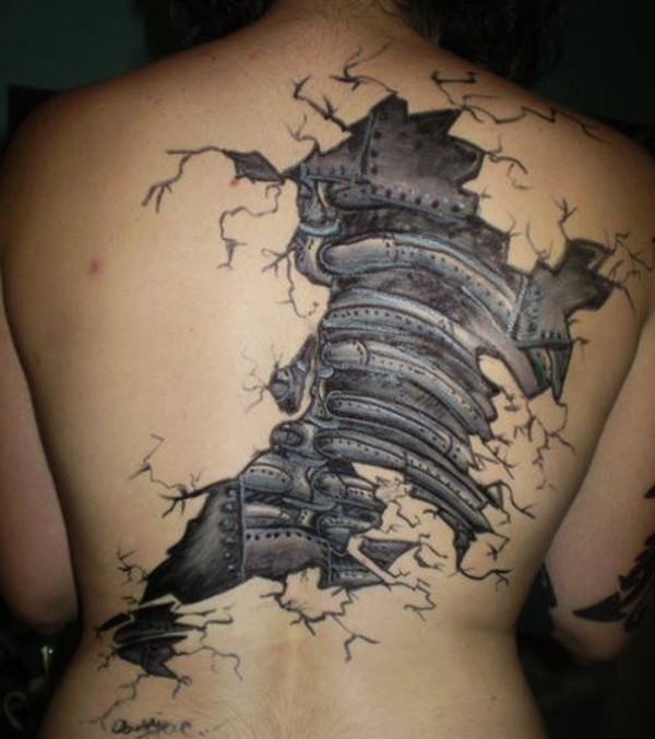 Un tatuaj 3D complex