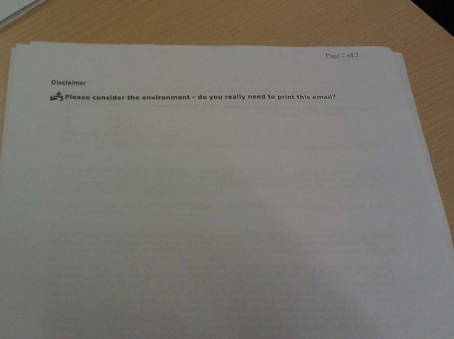 "Va rugam sa luati in considerare mediul. Chiar este nevoie sa printati acest mail?"