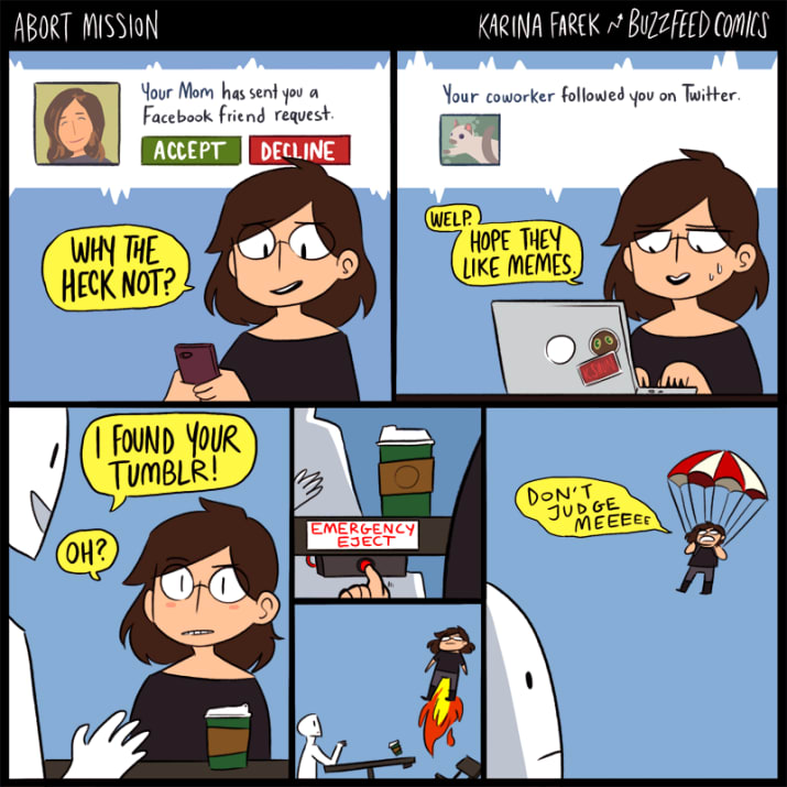 Cand o persoana din familie iti trimite cerere de prietenie pe o retea sociala