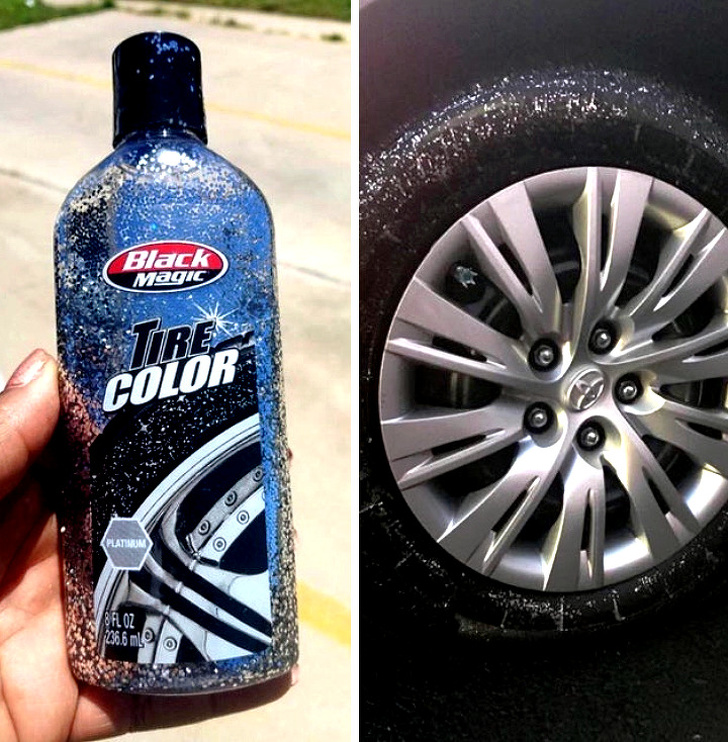 Solutie pentru a face cauciucurile stralucitoare