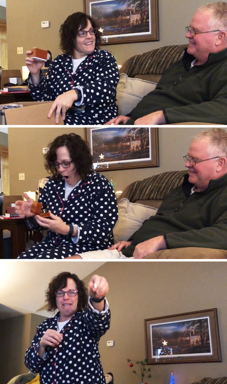 O femeie care si-a pierdut inelul de logodna in urma cu 15 ani a primit unul nou de la sotul ei